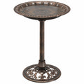 Bain d'oiseaux sur pied Ø 50 cm en métal bronze style classique pour jardin