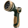Pistolet d'arrosage 20 cm en plastique vert et beige à tête rotative multifonction