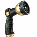 Pistolet d'arrosage 20 cm en plastique vert noir doré à jet réglable