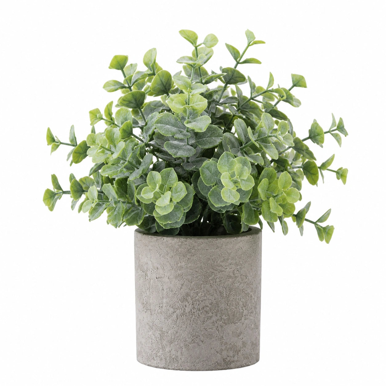 Plante artificielle en pot 35 cm feuillage synthétique vert pot effet ciment décoratif